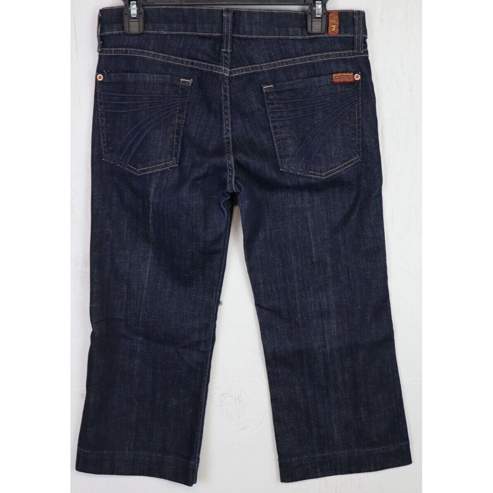 Womens Seven For All Mankind Dojo Jeans Wide Leg Size 28 Cotton Blue USA Made